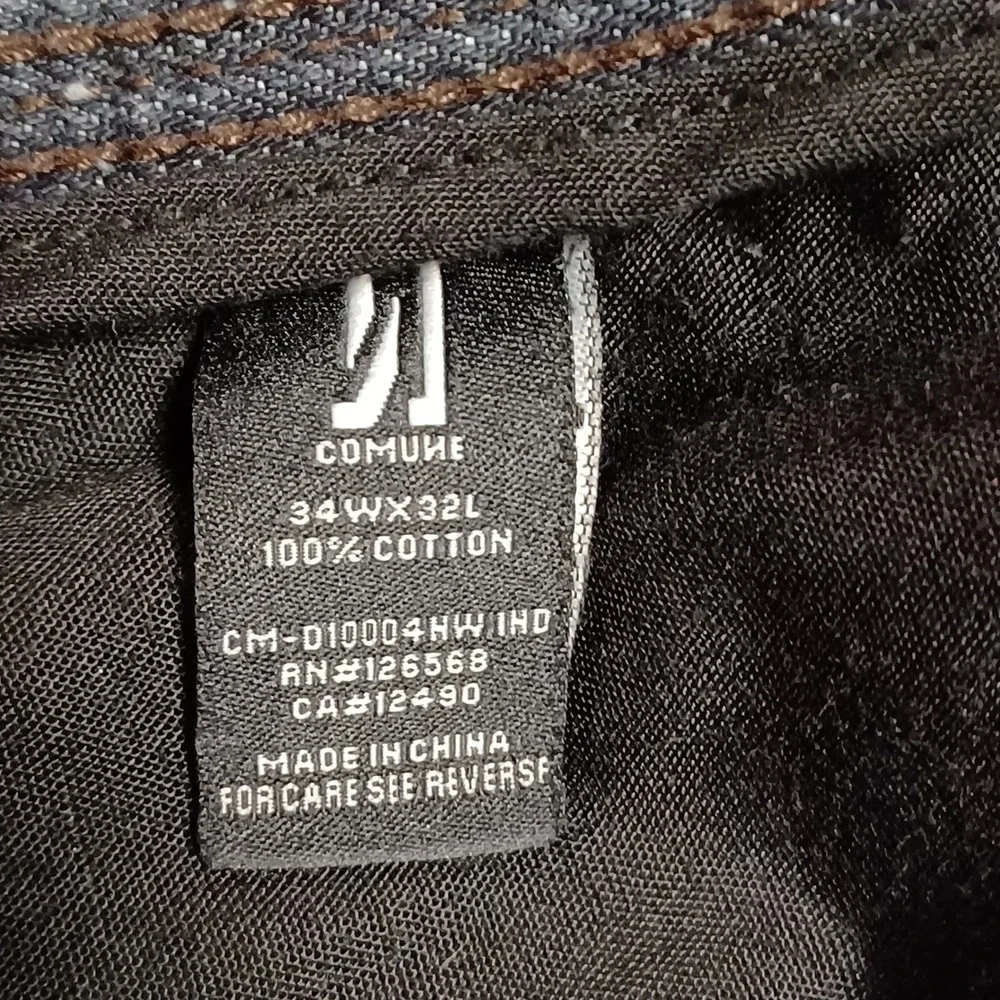 Comune Mens Slim Straight Leg Jeans Faded Grey Denim Size 32x30 Streetwear